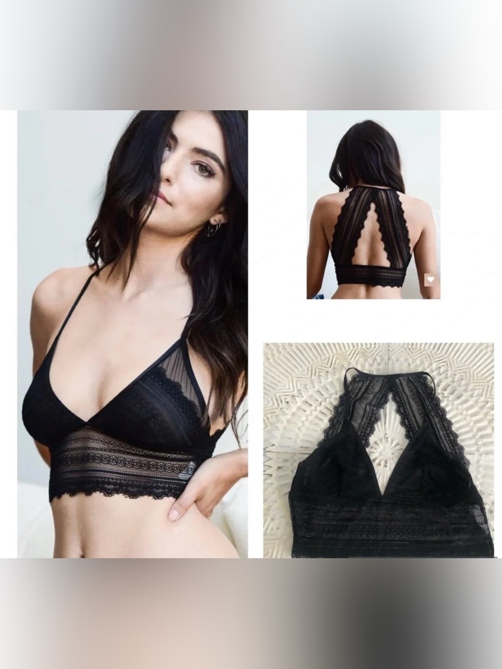 Black Lace Racerback Bralette